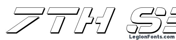 7th Service Outline Italic Font