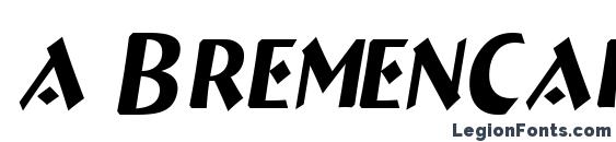 a BremenCapsNr Italic Font