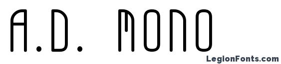 A.D. MONO font, free A.D. MONO font, preview A.D. MONO font