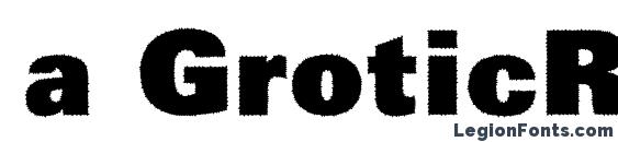 a GroticRoghXBlack Font, African Fonts