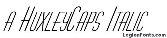 a HuxleyCaps Italic Font