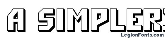 шрифт a Simpler3D, бесплатный шрифт a Simpler3D, предварительный просмотр шрифта a Simpler3D