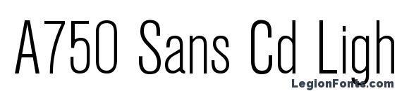 A750 Sans Cd Light Regular Font