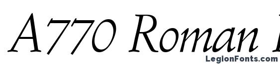 A770 Roman Regular Font
