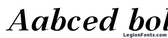 шрифт Aabced bold italic, бесплатный шрифт Aabced bold italic, предварительный просмотр шрифта Aabced bold italic