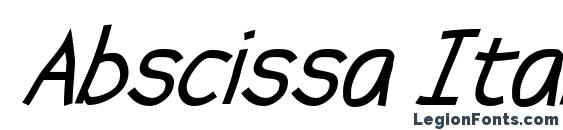 шрифт Abscissa Italic, бесплатный шрифт Abscissa Italic, предварительный просмотр шрифта Abscissa Italic
