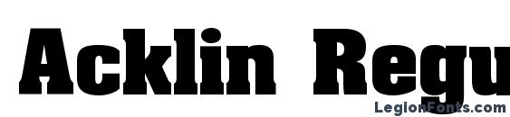 Acklin Regular font, free Acklin Regular font, preview Acklin Regular font