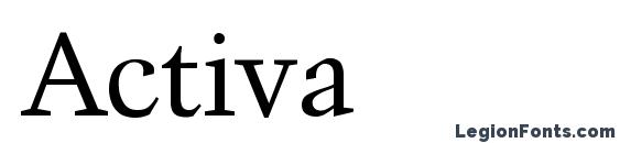 шрифт Activa, бесплатный шрифт Activa, предварительный просмотр шрифта Activa