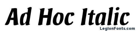 шрифт Ad Hoc Italic, бесплатный шрифт Ad Hoc Italic, предварительный просмотр шрифта Ad Hoc Italic
