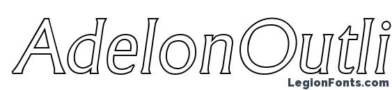 шрифт AdelonOutline Light Italic, бесплатный шрифт AdelonOutline Light Italic, предварительный просмотр шрифта AdelonOutline Light Italic