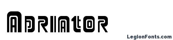 шрифт Adriator, бесплатный шрифт Adriator, предварительный просмотр шрифта Adriator