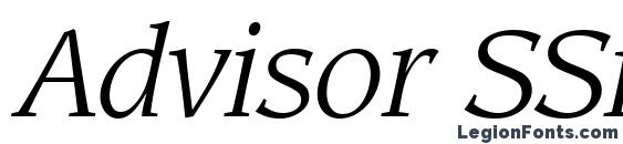 шрифт Advisor SSi Italic, бесплатный шрифт Advisor SSi Italic, предварительный просмотр шрифта Advisor SSi Italic