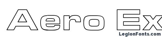 Aero Extended Hollow Font