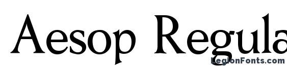 шрифт Aesop Regular, бесплатный шрифт Aesop Regular, предварительный просмотр шрифта Aesop Regular