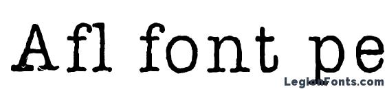 Afl font pespaye nonmetric Font