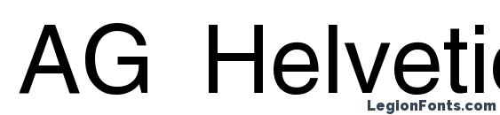 AG Helvetica Font