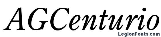 шрифт AGCenturion Italic, бесплатный шрифт AGCenturion Italic, предварительный просмотр шрифта AGCenturion Italic