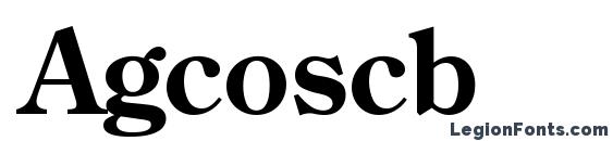шрифт Agcoscb, бесплатный шрифт Agcoscb, предварительный просмотр шрифта Agcoscb