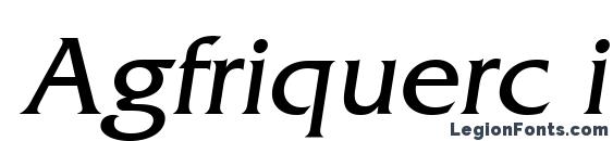 Шрифт Agfriquerc italic