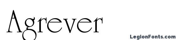 шрифт Agrever, бесплатный шрифт Agrever, предварительный просмотр шрифта Agrever