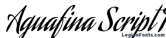 Aguafina Script Regular Font