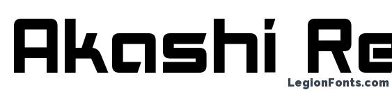 Akashi Regular font, free Akashi Regular font, preview Akashi Regular font