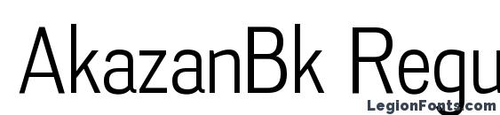 AkazanBk Regular font, free AkazanBk Regular font, preview AkazanBk Regular font