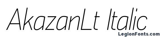 AkazanLt Italic font, free AkazanLt Italic font, preview AkazanLt Italic font