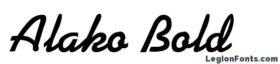шрифт Alako Bold, бесплатный шрифт Alako Bold, предварительный просмотр шрифта Alako Bold