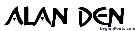 Alan Den font, free Alan Den font, preview Alan Den font