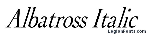 Шрифт Albatross Italic