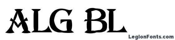 шрифт Alg bl, бесплатный шрифт Alg bl, предварительный просмотр шрифта Alg bl