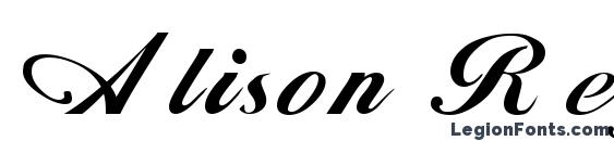 шрифт Alison Regular, бесплатный шрифт Alison Regular, предварительный просмотр шрифта Alison Regular