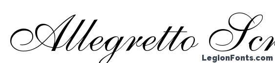 шрифт Allegretto Script One, бесплатный шрифт Allegretto Script One, предварительный просмотр шрифта Allegretto Script One
