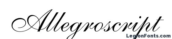 Allegroscript font, free Allegroscript font, preview Allegroscript font