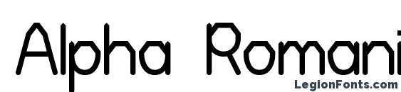 Шрифт Alpha Romanie G98