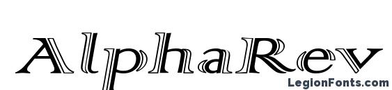 шрифт AlphaRev, бесплатный шрифт AlphaRev, предварительный просмотр шрифта AlphaRev