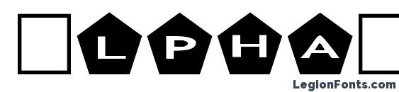 AlphaShapes pentagons font, free AlphaShapes pentagons font, preview AlphaShapes pentagons font