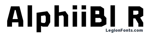 AlphiiBl Regular Font
