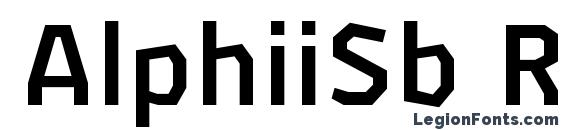 шрифт AlphiiSb Regular, бесплатный шрифт AlphiiSb Regular, предварительный просмотр шрифта AlphiiSb Regular
