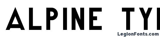 Alpine Typeface Clean Bold Font