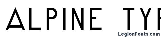 Alpine Typeface Clean Light Font
