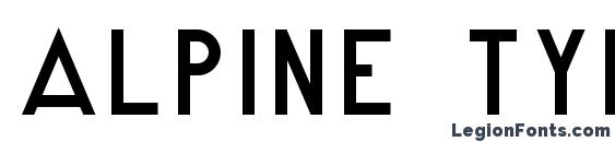 Alpine Typeface Clean Regular Font