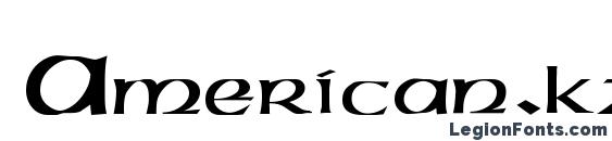 шрифт American.kz, бесплатный шрифт American.kz, предварительный просмотр шрифта American.kz