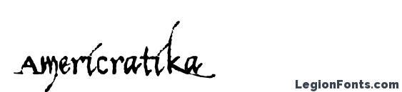 шрифт Americratika, бесплатный шрифт Americratika, предварительный просмотр шрифта Americratika