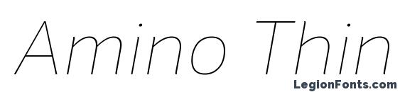 Amino Thin Italic font, free Amino Thin Italic font, preview Amino Thin Italic font