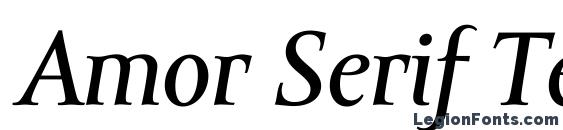 Amor Serif Text Pro Italic Font, Serif Fonts