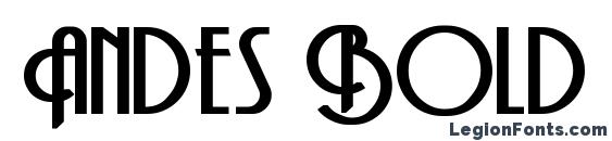 шрифт Andes Bold, бесплатный шрифт Andes Bold, предварительный просмотр шрифта Andes Bold