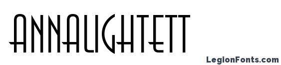 шрифт AnnaLightETT, бесплатный шрифт AnnaLightETT, предварительный просмотр шрифта AnnaLightETT