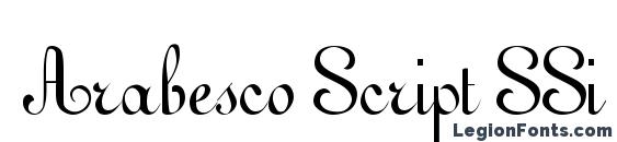 Arabesco Script SSi Font, Wedding Fonts